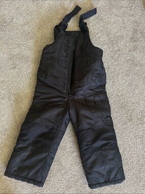 London Fog Black Kids Insulated Bib Snow Pants